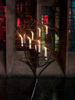 candle globe in Coventry Cathedral